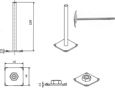 Jig for mounting through the wall