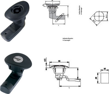 Plastic Lock with Finger Grips