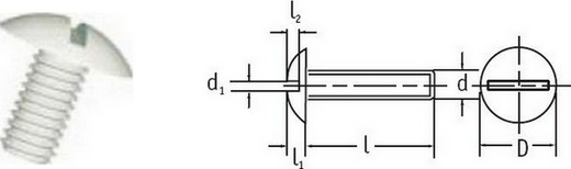 Slotted Mushroom Head Screws